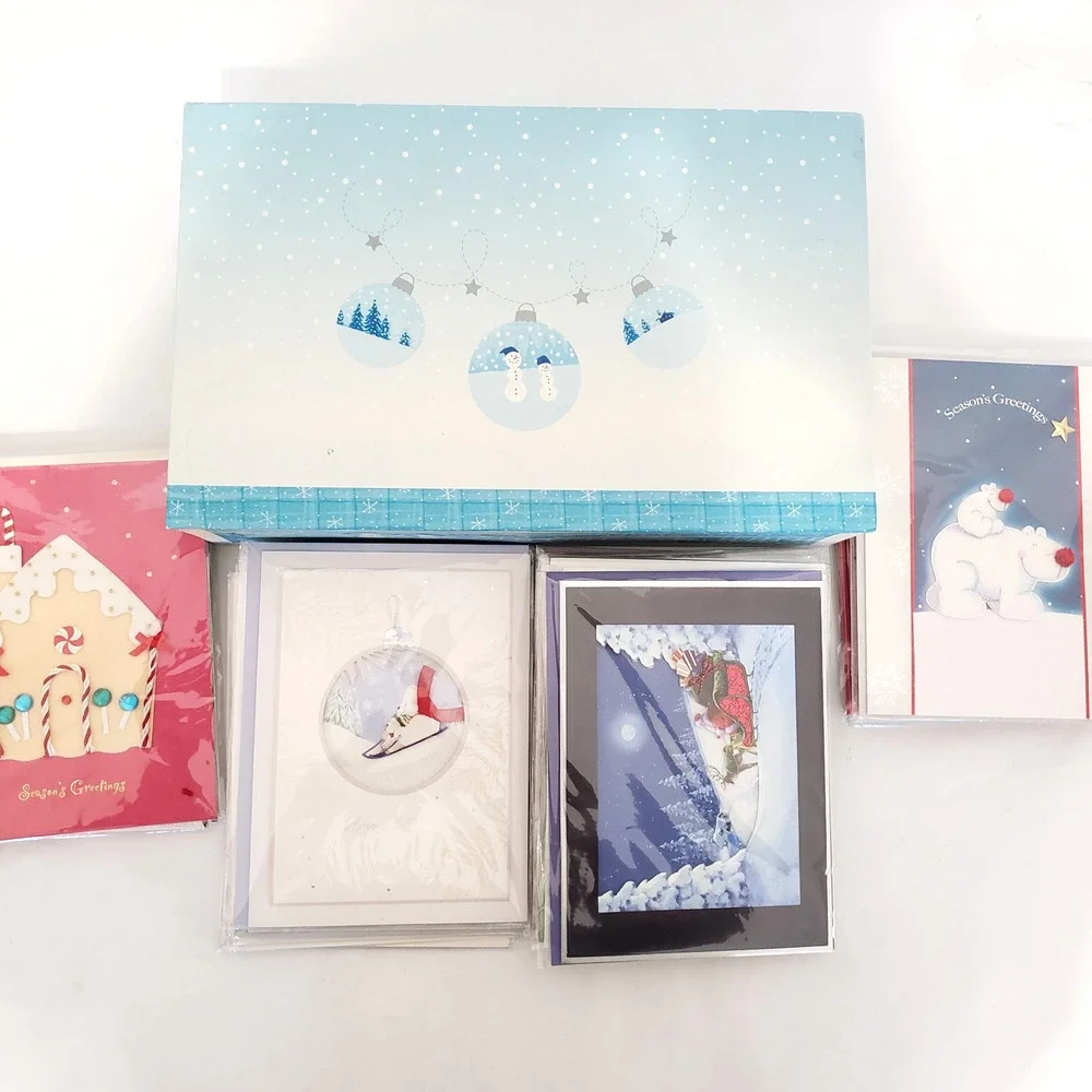Box of 26 Burgoyne Elegant Hand Crafted Holiday Cards Matching Envelopes SEALED
